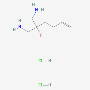 molecular formula C7H17Cl2FN2 B1484909 2-(Aminomethyl)-2-fluorohex-5-en-1-amine dihydrochloride CAS No. 2098025-39-7