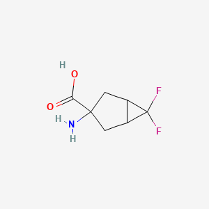 molecular formula C7H9F2NO2 B14849110 3-Amino-6,6-difluorobicyclo[3.1.0]hexane-3-carboxylic acid 