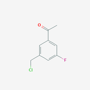 molecular formula C9H8ClFO B14849117 1-(3-(Chloromethyl)-5-fluorophenyl)ethanone 