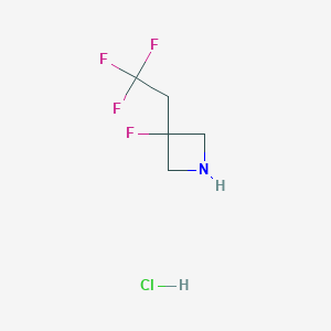 molecular formula C5H8ClF4N B1484912 3-Fluoro-3-(2,2,2-trifluoroethyl)azetidine hydrochloride CAS No. 2098058-51-4