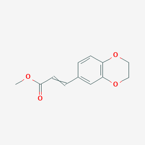 molecular formula C12H12O4 B14849129 3-(Benzo[e]-1,4-dioxan-6-yl)acrylic acid methyl ester 