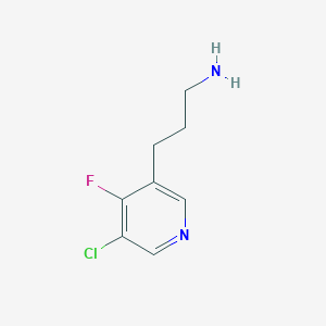 molecular formula C8H10ClFN2 B14849131 3-(5-Chloro-4-fluoropyridin-3-YL)propan-1-amine 