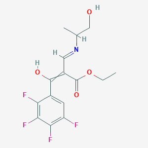 Ethyl 3-[(1-hydroxyprop-2-yl)amino]-2-(2,3,4,5-tetrafluorobenzoyl)acrylate