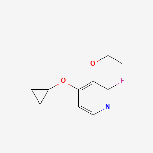 molecular formula C11H14FNO2 B14849139 4-Cyclopropoxy-2-fluoro-3-isopropoxypyridine 