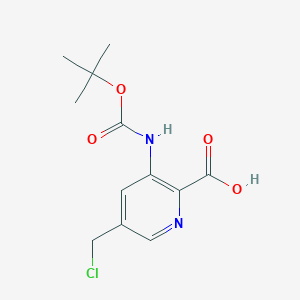 3-[(Tert-butoxycarbonyl)amino]-5-(chloromethyl)pyridine-2-carboxylic acid