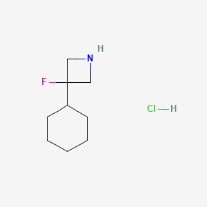 molecular formula C9H17ClFN B1484915 3-Cyclohexyl-3-fluoroazetidine hydrochloride CAS No. 2098006-24-5