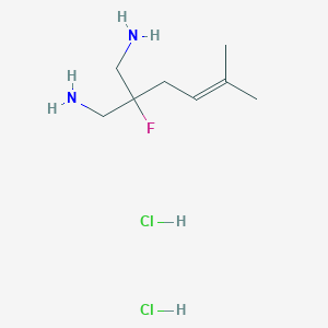 molecular formula C8H19Cl2FN2 B1484916 2-(Aminomethyl)-2-fluoro-5-methylhex-4-en-1-amine dihydrochloride CAS No. 2098115-08-1