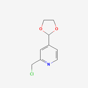 2-(Chloromethyl)-4-(1,3-dioxolan-2-YL)pyridine