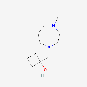 molecular formula C11H22N2O B1484918 1-[(4-Methyl-1,4-diazepan-1-yl)methyl]cyclobutan-1-ol CAS No. 2199526-30-0