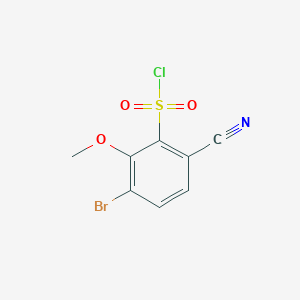 molecular formula C8H5BrClNO3S B1484920 3-Bromo-6-cyano-2-methoxybenzenesulfonyl chloride CAS No. 1807208-55-4