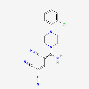 (E)-4-amino-4-(4-(2-chlorophenyl)piperazin-1-yl)buta-1,3-diene-1,1,3-tricarbonitrile