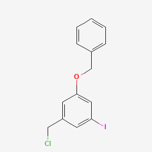 molecular formula C14H12ClIO B14849219 1-(Benzyloxy)-3-(chloromethyl)-5-iodobenzene 