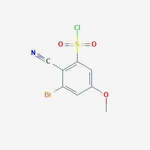 molecular formula C8H5BrClNO3S B1484922 3-Bromo-2-cyano-5-methoxybenzenesulfonyl chloride CAS No. 1805186-72-4
