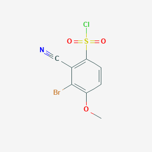 molecular formula C8H5BrClNO3S B1484923 3-Bromo-2-cyano-4-methoxybenzenesulfonyl chloride CAS No. 1807080-61-0