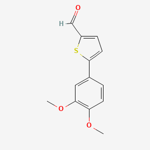 molecular formula C13H12O3S B14849234 5-(3,4-Dimethoxyphenyl)thiophene-2-carbaldehyde 