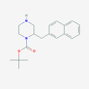 molecular formula C20H26N2O2 B14849236 2-Naphthalen-2-ylmethyl-piperazine-1-carboxylic acid tert-butyl ester 