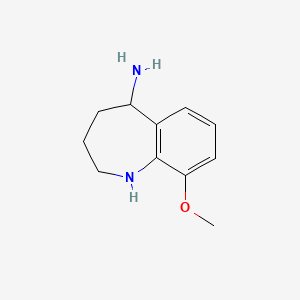 molecular formula C11H16N2O B14849259 9-Methoxy-2,3,4,5-tetrahydro-1H-benzo[B]azepin-5-ylamine 