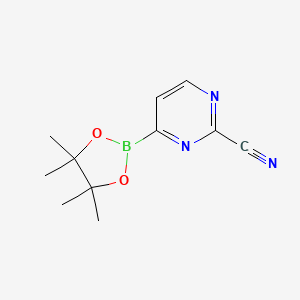 molecular formula C11H14BN3O2 B14849266 2-Cyanopyrimidine-4-boronic acid pinacol ester 