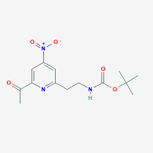 Tert-butyl 2-(6-acetyl-4-nitropyridin-2-YL)ethylcarbamate