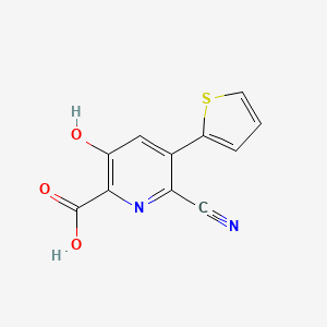 6-Cyano-3-hydroxy-5-(thiophen-2-yl)picolinic acid