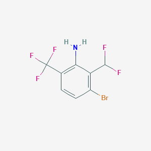 molecular formula C8H5BrF5N B1484928 3-Bromo-2-difluoromethyl-6-(trifluoromethyl)aniline CAS No. 1807168-78-0
