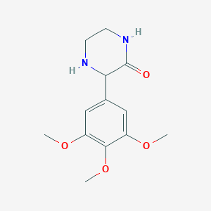 molecular formula C13H18N2O4 B14849307 3-(3,4,5-Trimethoxy-phenyl)-piperazin-2-one 