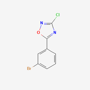 molecular formula C8H4BrClN2O B14849315 5-(3-Bromophenyl)-3-chloro-1,2,4-oxadiazole 