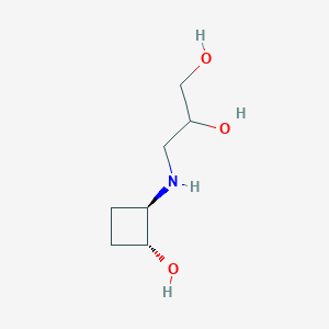 molecular formula C7H15NO3 B1484932 3-{[trans-2-Hydroxycyclobutyl]amino}propane-1,2-diol CAS No. 2138591-80-5