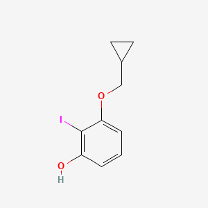 molecular formula C10H11IO2 B14849327 3-(Cyclopropylmethoxy)-2-iodophenol 