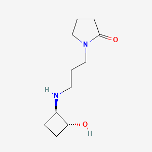 1-(3-{[trans-2-Hydroxycyclobutyl]amino}propyl)pyrrolidin-2-one