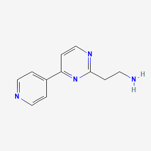 molecular formula C11H12N4 B14849348 2-(4-Pyridin-4-ylpyrimidin-2-YL)ethanamine 