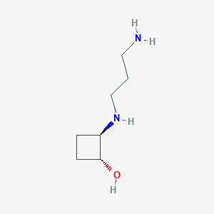 molecular formula C7H16N2O B1484935 反式-2-[(3-氨基丙基)氨基]环丁-1-醇 CAS No. 2152251-93-7