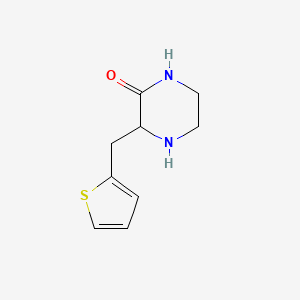 molecular formula C9H12N2OS B14849355 (S)-3-Thiophen-2-ylmethyl-piperazin-2-one 