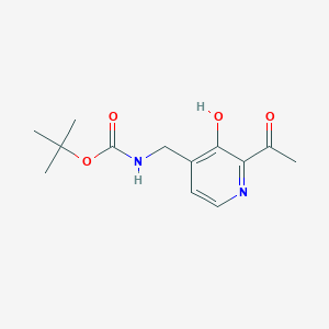 molecular formula C13H18N2O4 B14849364 Tert-butyl (2-acetyl-3-hydroxypyridin-4-YL)methylcarbamate 