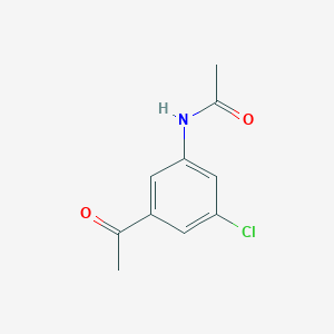 molecular formula C10H10ClNO2 B14849379 N-(3-Acetyl-5-chlorophenyl)acetamide 