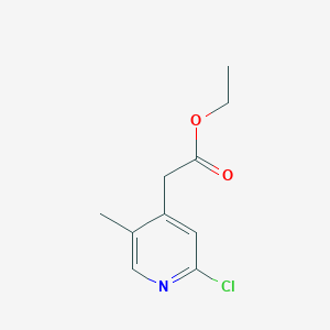 molecular formula C10H12ClNO2 B14849391 Ethyl 2-(2-chloro-5-methylpyridin-4-YL)acetate 