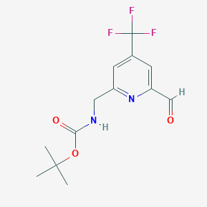 molecular formula C13H15F3N2O3 B14849432 Tert-butyl [6-formyl-4-(trifluoromethyl)pyridin-2-YL]methylcarbamate CAS No. 1393570-79-0