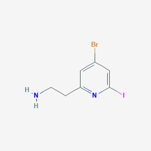 2-(4-Bromo-6-iodopyridin-2-YL)ethanamine