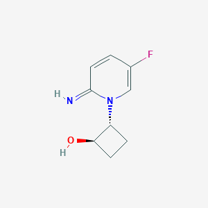 molecular formula C9H11FN2O B1484947 反式-2-(5-氟-2-亚氨基-1,2-二氢吡啶-1-基)环丁醇 CAS No. 2165847-11-8