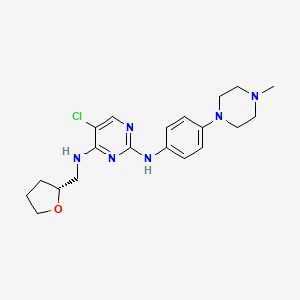 5-chloro-N~2~-[4-(4-methylpiperazin-1-yl)phenyl]-N~4~-{[(2R)-oxolan-2-yl]methyl}pyrimidine-2,4-diamine