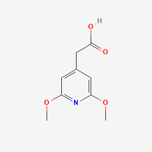 molecular formula C9H11NO4 B14849511 (2,6-Dimethoxypyridin-4-YL)acetic acid 