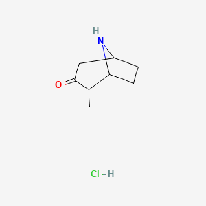 molecular formula C8H14ClNO B1484952 2-甲基-8-氮杂双环[3.2.1]辛-3-酮盐酸盐 CAS No. 2060040-28-8