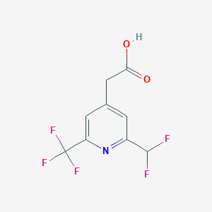 2-(Difluoromethyl)-6-(trifluoromethyl)pyridine-4-acetic acid