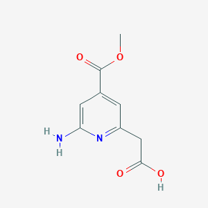 molecular formula C9H10N2O4 B14849570 [6-Amino-4-(methoxycarbonyl)pyridin-2-YL]acetic acid CAS No. 1393555-22-0