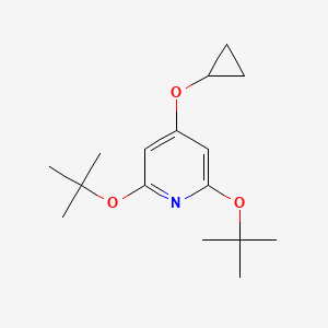 molecular formula C16H25NO3 B14849576 2,6-DI-Tert-butoxy-4-cyclopropoxypyridine 