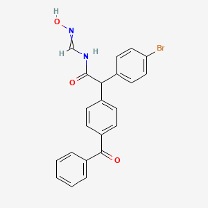 molecular formula C22H17BrN2O3 B14849590 2-(4-Benzoylphenyl)-2-(4-bromophenyl)-N-((hydroxyimino)methyl)acetamide 