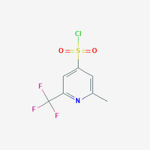 molecular formula C7H5ClF3NO2S B14849598 2-Methyl-6-(trifluoromethyl)pyridine-4-sulfonyl chloride 