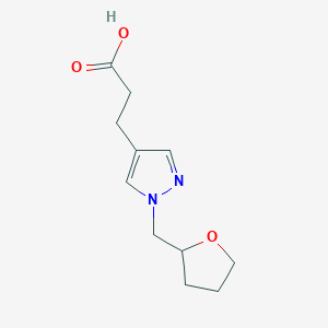 3-{1-[(oxolan-2-yl)methyl]-1H-pyrazol-4-yl}propanoic acid