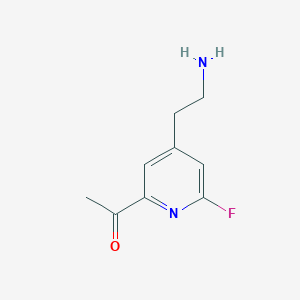 1-[4-(2-Aminoethyl)-6-fluoropyridin-2-YL]ethanone