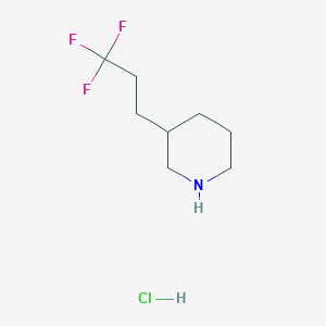molecular formula C8H15ClF3N B1484964 3-(3,3,3-三氟丙基)哌啶盐酸盐 CAS No. 2098106-95-5